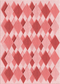 Machine Washable Transitional Pink Rug, wshpat1193rd