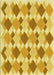 Machine Washable Transitional Bold Yellow Rug, wshpat1193yw