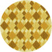 Square Patterned Bold Yellow Rug, pat1193yw