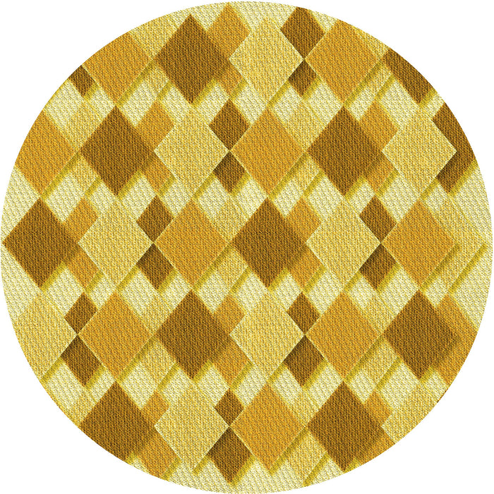 Square Machine Washable Transitional Bold Yellow Rug in a Living Room, wshpat1193yw