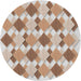 Sideview of Patterned Gold Novelty Rug, pat1193