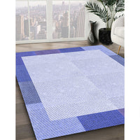 Patterned Blue Rug, pat1194blu