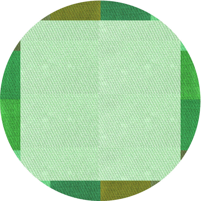 Square Patterned Light Green Rug, pat1194grn