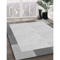 Patterned Platinum Gray Rug, pat1194gry