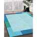 Machine Washable Transitional Blue Rug in a Family Room, wshpat1194lblu