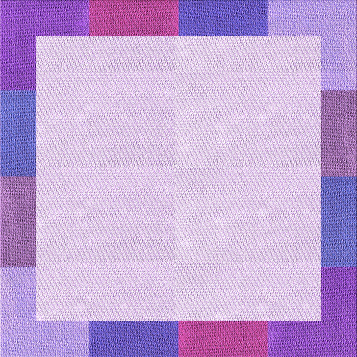 Round Machine Washable Transitional Purple Rug, wshpat1194pur