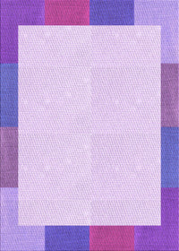 Machine Washable Transitional Purple Rug, wshpat1194pur