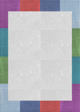 Patterned Platinum Gray Novelty Rug, pat1194