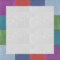 Square Patterned Platinum Gray Novelty Rug, pat1194