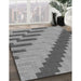 Patterned Ash Gray Rug in Family Room, pat1195gry