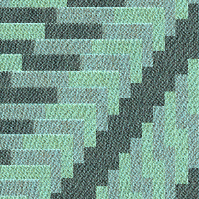 Machine Washable Transitional Hazel Green Rug, wshpat1195lblu