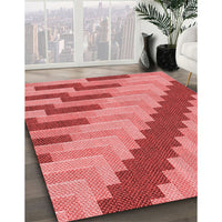 Patterned Red Rug, pat1195rd