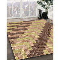 Patterned Saddle Brown Novelty Rug, pat1195