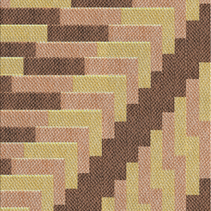 Patterned Saddle Brown Novelty Rug, pat1195