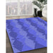 Patterned Light Slate Blue Rug in Family Room, pat1196blu