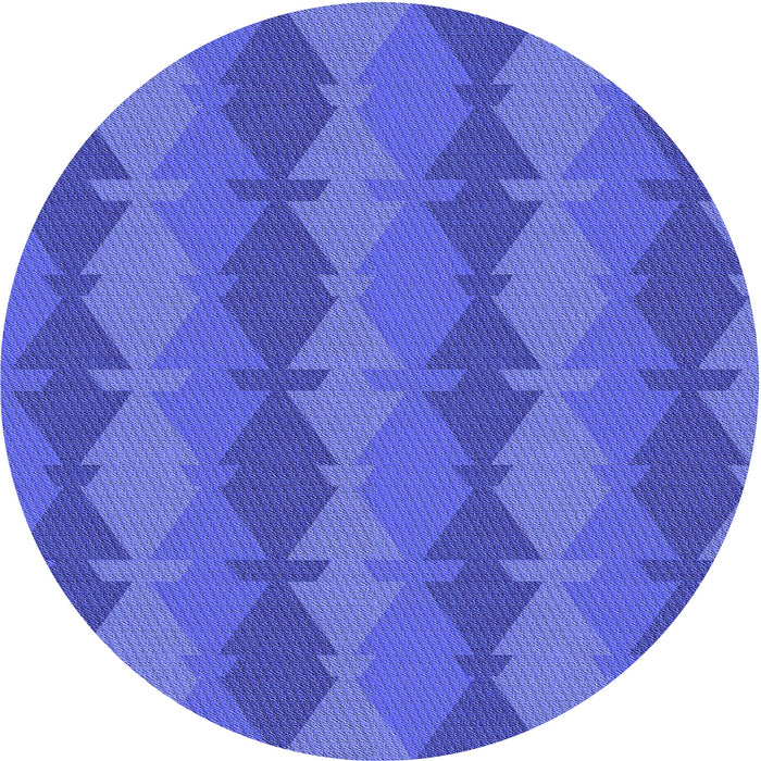 Square Patterned Light Slate Blue Rug, pat1196blu