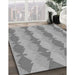 Patterned Cloud Gray Rug in Family Room, pat1196gry