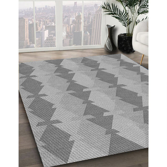 Machine Washable Transitional Cloud Gray Rug in a Family Room, wshpat1196gry
