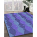Machine Washable Transitional Amethyst Purple Rug in a Family Room, wshpat1196lblu