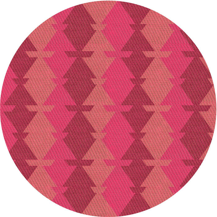 Square Patterned Crimson Red Rug, pat1196org