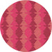 Square Patterned Crimson Red Rug, pat1196org