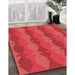 Machine Washable Transitional Red Rug in a Family Room, wshpat1196rd