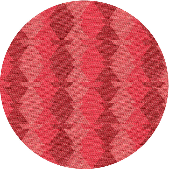 Square Patterned Red Rug, pat1196rd