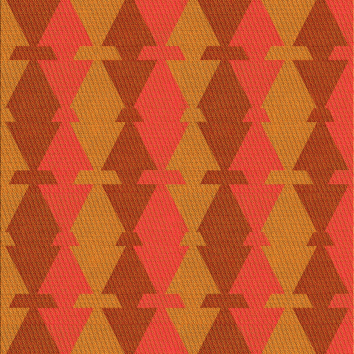 Patterned Neon Orange Rug, pat1196yw