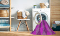 Machine Washable Transitional Crimson Purple Rug in a Washing Machine, wshpat1196