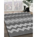 Patterned Carbon Gray Rug in Family Room, pat1197gry