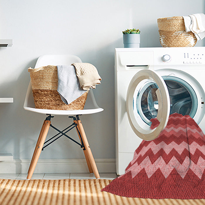Machine Washable Transitional Red Rug in a Washing Machine, wshpat1197rd