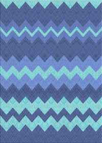 Machine Washable Transitional Sapphire Blue Rug, wshpat1197