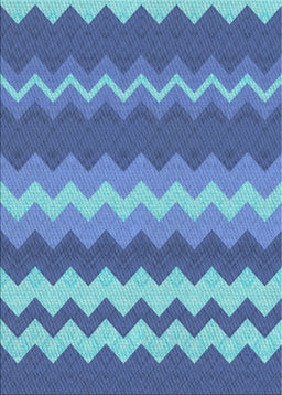 Machine Washable Transitional Sapphire Blue Rug, wshpat1197