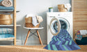 Machine Washable Transitional Sapphire Blue Rug in a Washing Machine, wshpat1198