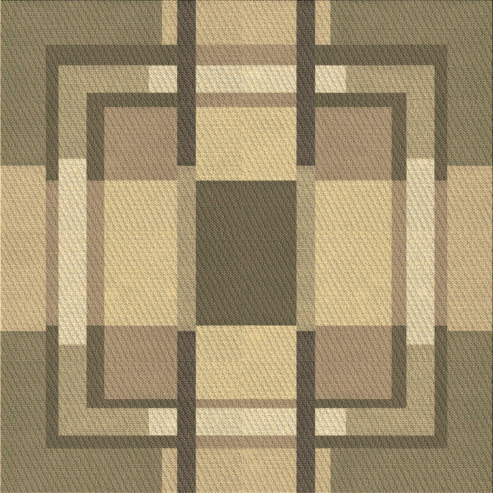 Round Machine Washable Transitional Brown Rug, wshpat1199brn