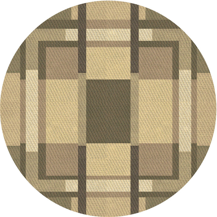 Square Patterned Brown Rug, pat1199brn
