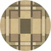 Square Patterned Brown Rug, pat1199brn