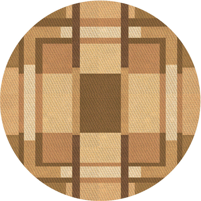 Square Patterned Orange Rug, pat1199org