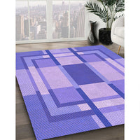 Patterned Bright Lilac Purple Rug, pat1199pur