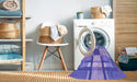 Machine Washable Transitional Bright Lilac Purple Rug in a Washing Machine, wshpat1199pur