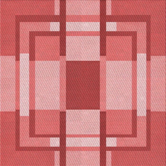 Round Patterned Ruby Red Rug, pat1199rd