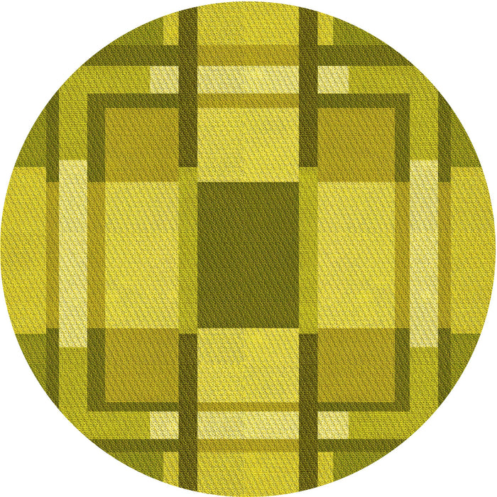Square Machine Washable Transitional Yellow Rug in a Living Room, wshpat1199yw