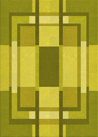 Machine Washable Transitional Yellow Rug, wshpat1199yw