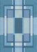 Patterned Light Sky Blue Novelty Rug, pat1199