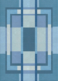 Machine Washable Transitional LightSky Blue Rug, wshpat1199