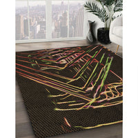 Patterned Red Brown Rug, pat12brn