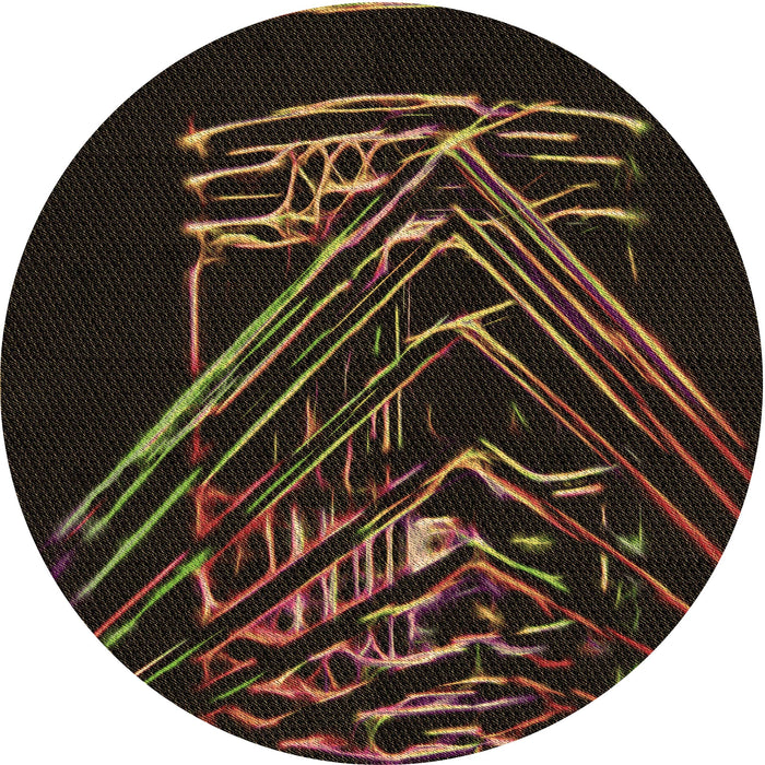 Square Patterned Red Brown Rug, pat12brn