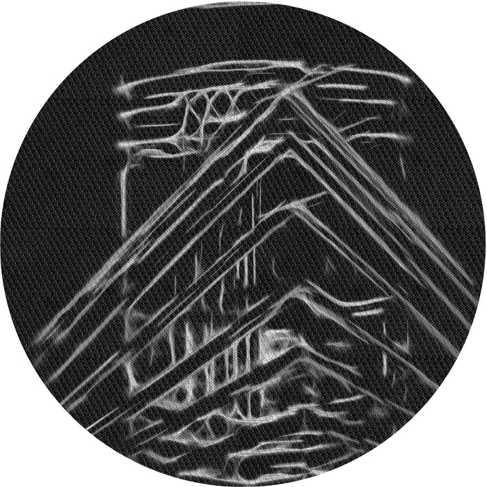 Square Machine Washable Transitional Black Rug in a Living Room, wshpat12gry