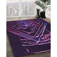 Patterned Deep Purple Rug, pat12pur