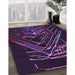 Machine Washable Transitional Deep Purple Rug in a Family Room, wshpat12pur